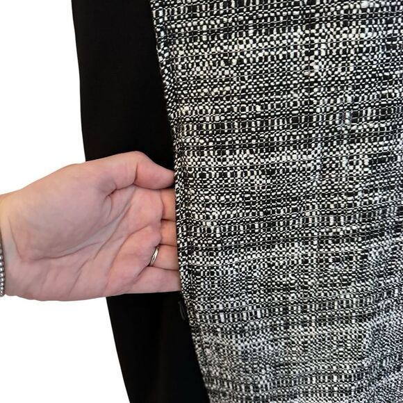 Akris Punto Black and Gray Sleeveless Sheath Midi Dress Size 8 - Picture 5 of 8